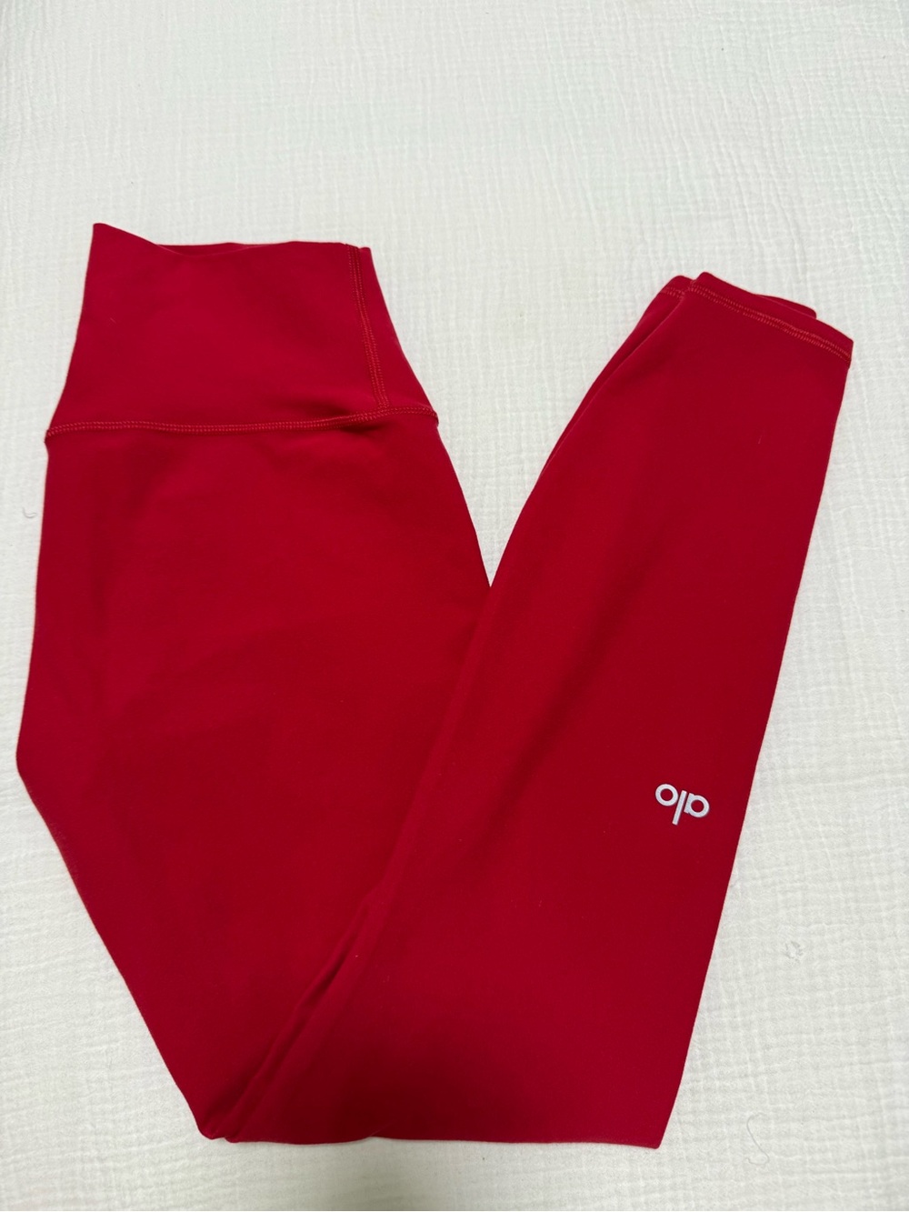 ALO Yoga Red High-Waist Performance Leggings
